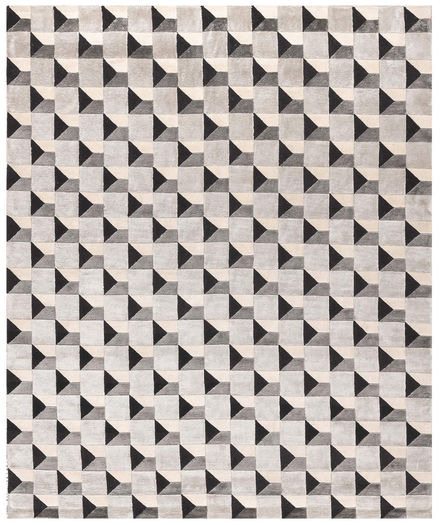 现代风格几何格子图形图案地毯贴图