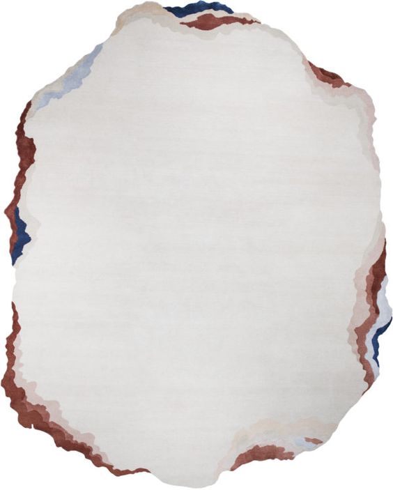 现代中式简单异形纹理图案地毯贴图