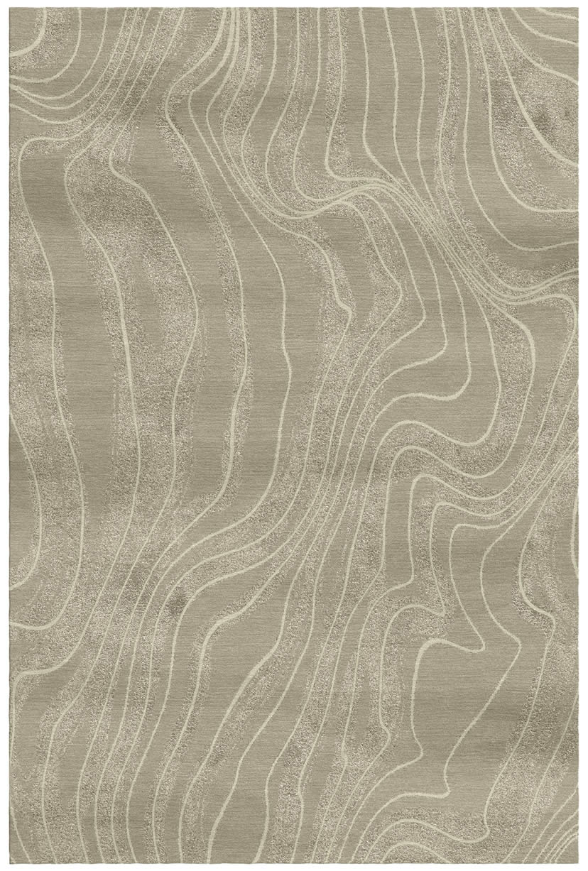 新中式咖灰色不规则线条纹理图案地毯贴图