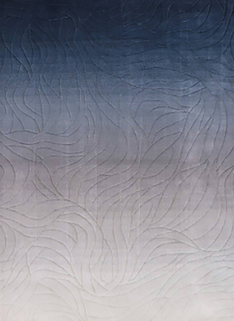新中式蓝灰色渐变纹理图案地毯贴图