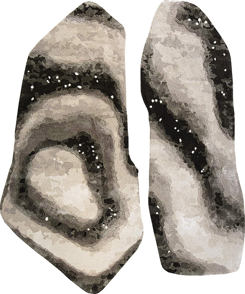 新中式石头异形图案地毯贴图