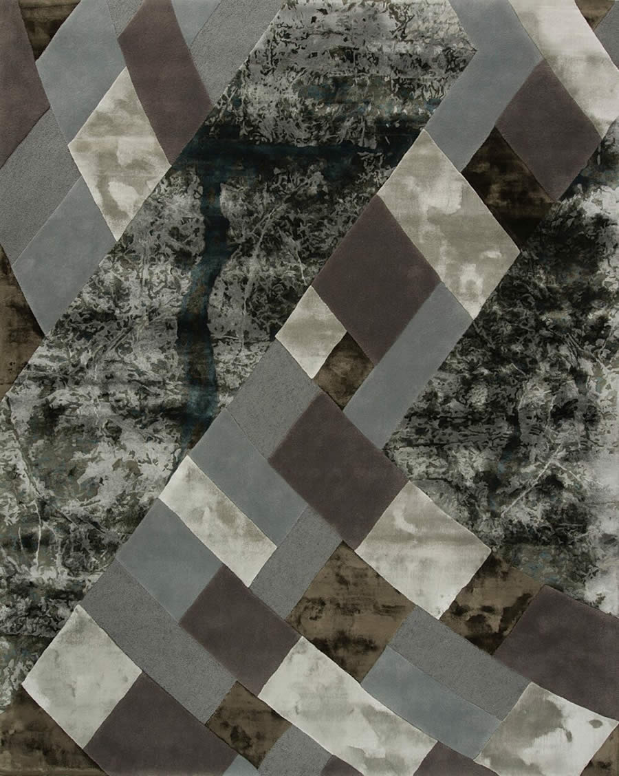 现代美式创意树木图案地毯贴图