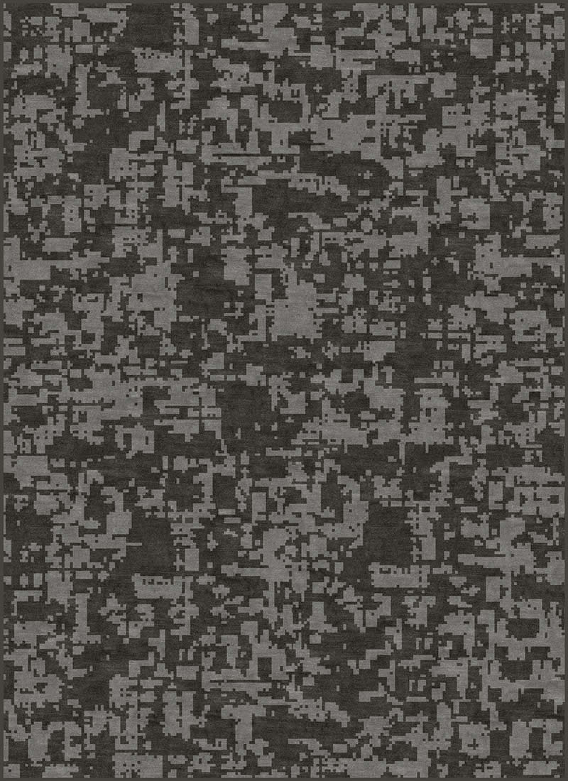 新中式深咖色马赛克格子图案地毯贴图
