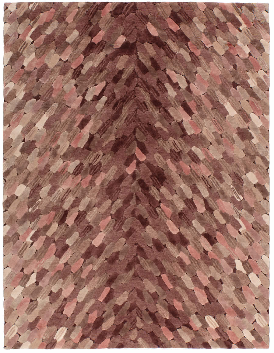 现代轻奢巧克力粉色图案地毯贴图