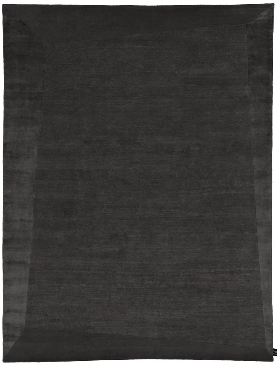 现代简约深灰色素色色块图案地毯贴图