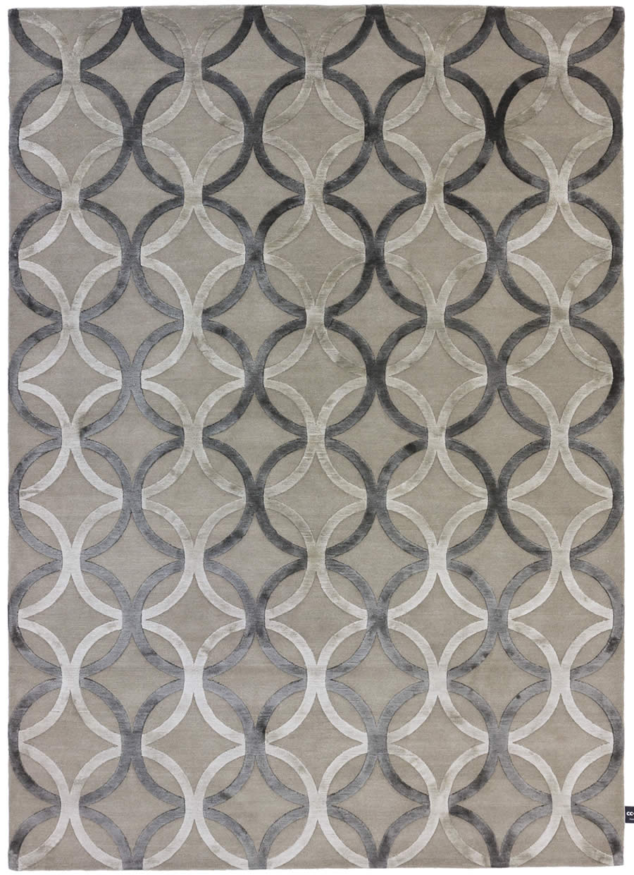 新中式灰白色圆圈纹理图案地毯贴图