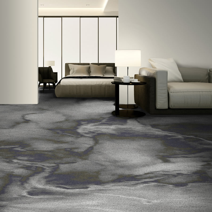 新中式冷灰色岩石纹理图案地毯贴图