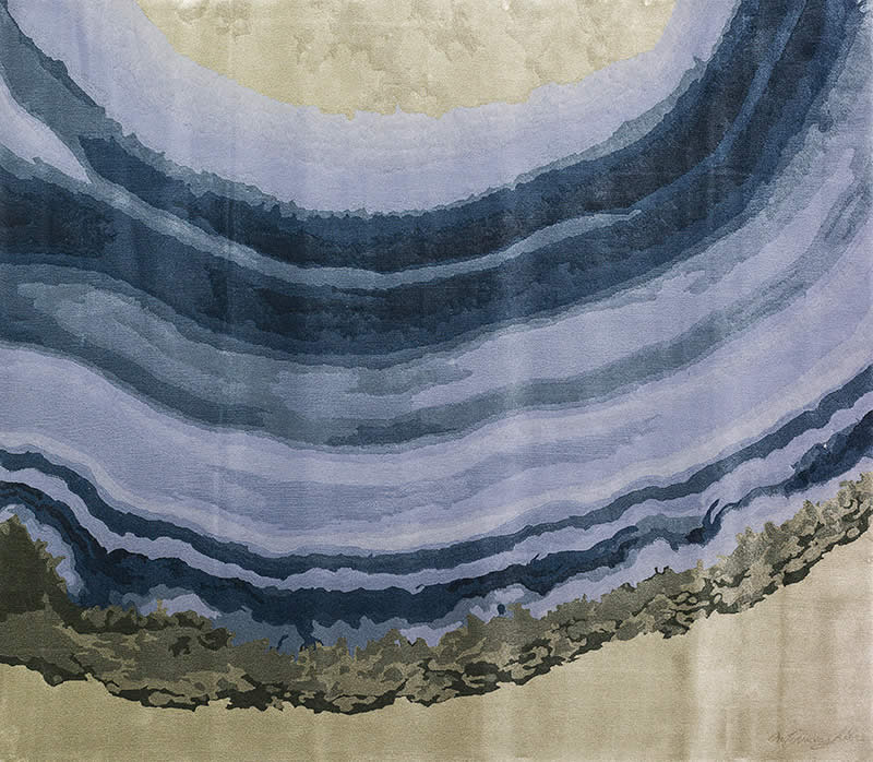 新中式蓝灰色简单玛瑙纹理图案地毯贴图
