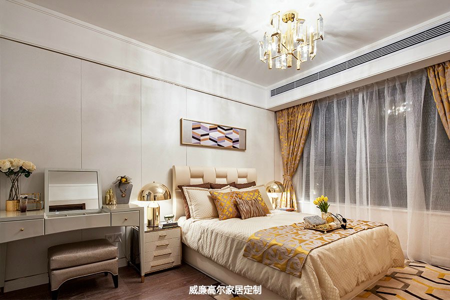 下现代简约风格样板房客厅地毯案例效果图