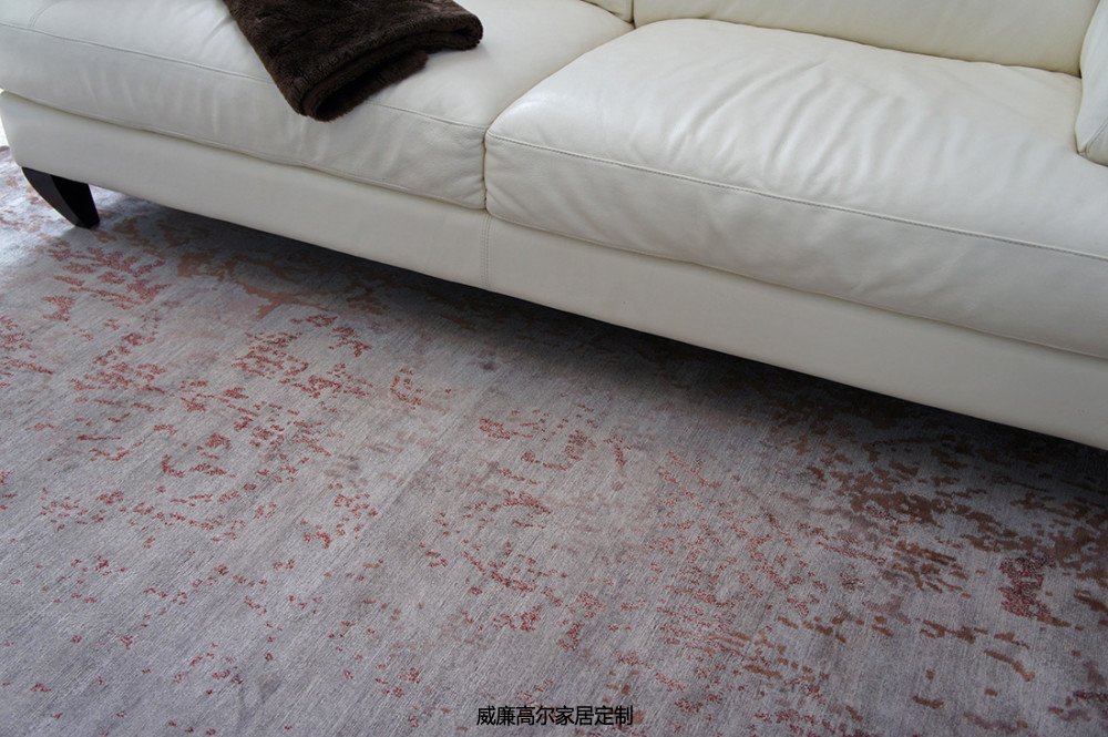 现代风格棕咖色抽象图案地毯贴图